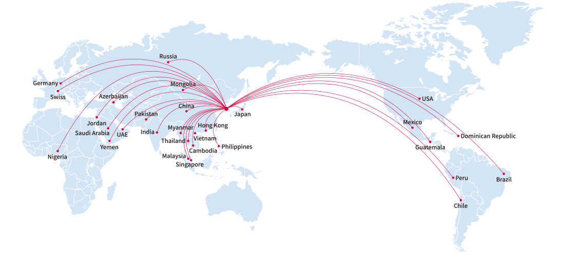 글로벌 네트워크 세계 지도